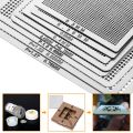 KOGEEK 8pcs Mini Universal BGA Direct Heat Stencils Set Reballing Acessories 0.3mm 0.35mm 0.4mm 0.45mm 0.5mm 0.55mm 0.6mm 0.76mm. 