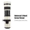 Andoer Camera Lens for Canon Nikon Sony Fujifilm Olympus MF Super Telephoto Zoom Lens F/8.3-16 420-800mm T Mount 1/4 Thread. 