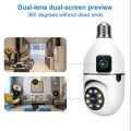 Motion detection Dual Lens and single lense 3 mega pixel V380 PTZ Bulb IP camera night vision home WIFI IP security camera.