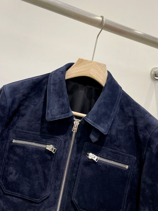 Imported%20Lambskin%20Short%20Leather%20Jacket%20Men's%20British%20Suede%20Leather%20Jacket%20Slim%20Fit%20Motorcycle%20Jacket%20-%20Image%202