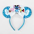 Disney Stitch Cartoon Headband Stretchy Girls Hair Accessories Anime Figure cosplay Hair band Children Birthday Party Gift toy.