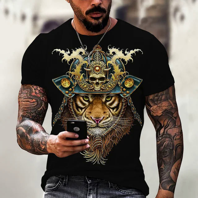 2023%20New%20Summer%20Japanese%20Style%20Harajuku%20Samurai%20Tattoo%20Men's%20T-shirts%20Fashion%20Art%20Mask%20O-Neck%20Short-Sleeved%20Tattoo%20Punk%20Clothing%20-%20Image%207