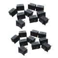 NXFDSIOZ 20 Pcs SPST Mini Black 2 Pin Rocker Switch AC 125V 10A 250V 6A.