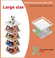 5Layers-New multi-functional household foldable shoe cabinet, home balcony toy foldable storage unit. 