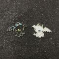 1/2Pcs Fashion Cartoon Angel Wings Design Necklace Cute Couple Animal Charm Pendant Best Friends Gift Clavicle Chocker Necklace. 