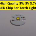 CREE-16mm Torch Light LED WHITE Color 3Watt LED Chip 3V 3.7V 3W With Metal Plate Heatsink Heat Sink Aluminum Base 16mm PCB DIY For Torch LED Light Bulbs.