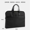 File bag storage zipper computer portable large capacity file information bag, double-layer business briefcase. 
