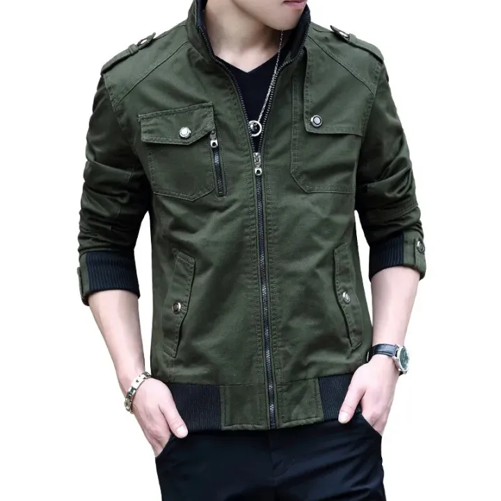 Men's%20Jacket%20Korean%20Version%20Trend%20Standing%20Collar%20Spring%20and%20Autumn%20Season%20Thickened%20Denim%20Workwear%20Pure%20Cotton%20Coat%20Top%20Clothes%20-%20Image%205