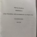 Meditations by Marcus Aurelius translated by Gregory Hays. 