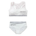 Girls Training Bras Panties Kids Cotton Underwear Sets Teens Students Bra Vest and Panties Wireless Girls Sports Bra 8-16Y топик.