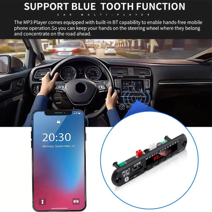 Kebidu%209V-12V%20Wireless%20Bluetooth%20MP3%20WMA%20Decoder%20Board%20Car%20Audio%20MP3%20Player%20USB%20TF%20FM%20Radio%20Module%20For%20Car%20Speaker%20-%20Image%205