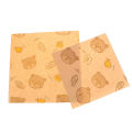 50Pcs Oil-Proof Wax Paper Food Wrapper Paper Bread Sandwich Burger Fries Wrapping Baking Tools Fast Food Bread Oilpaper Burgers-MINETTE. 