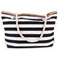 2022 New Beach Tote Bag Fashion Women Canvas Summer Large Capacity Striped Shoulder Bag Tote Handbag Shopping Shoulder Bags. 
