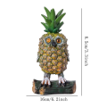 Cute Owl Shape Resin Ornaments Pastoral Small Pineapple-Owl for Outdoor and Indoor Art Garden Courtyard Decor.