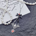Gothic Bat Tassel Phone Chain Sorcerer Pagan Keychain Bag Charms Phone Charm Pendant Camera Lanyard Backpack Chains Decor Tetuo.