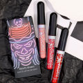 3Pcs/Set Diamond Glitter Liquid Lipstick Set Waterproof Long Lasting Red Black Lips Halloween Shimmer Lip Makeup Cosmetics.