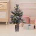 Artificial Christmas Tree with Lights Wooden Base for Bedroom Porch Garden 450mmx450mmx680mm. 