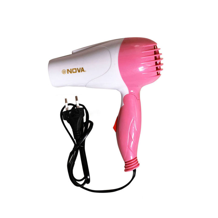 New NV-1290 Folding Hair Dryer - Pink and White