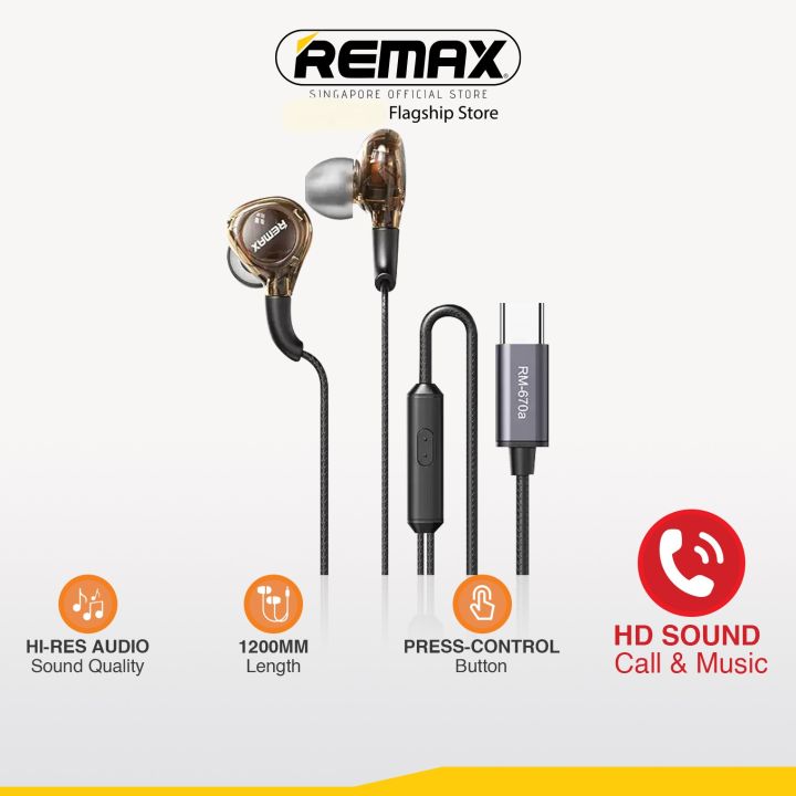 Remax Audio RM-670a Type C Digital Transparent Shell Wired Stereo HD ...
