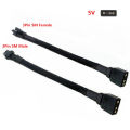 Motherboard Rgb Sync Adapter Cable 5v 3pin 12v 4pin Jst Sm Cable Black Sleeved For Rgb Led Strip. 