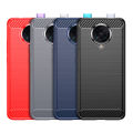 lthmy for Xiaomi Poco F2 Pro Case Carbon Fiber TPU Soft Silicone Back Cover Armor Phone Case Casing.