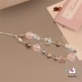 Pink Silver Bow Transparent Bracelet Case Compatible for IPhone 11 16 13 15 12 17 14 Pro Max XR X XS Max 7 Plus 8 Plus 6 8 16 6s 15 14 Plus SE 2020 Air Glitter Powder Silicone Case. 