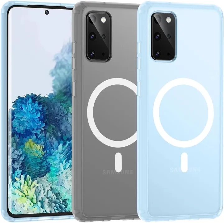 Samsung%20Galaxy%20S20/S20%20Plus%20Case%20Clear%20Magnetic%20Compatible%20with%20Magsafe,%20Thin%20Slim%20Transparent%20Non%20Yellowing,%20Hybird%20Soft%20Silicone%20Bumper%20&%20Hard%20Plastic%20Protective%20Cover%20-%20Image%206