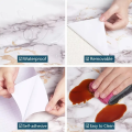 Removable Furniture Sticker Paper - 4x2 Feet -  Self Adhesive Vinyl Wallpaper Living Room Kitchen Cabinet Furniture Stickers PVC Waterproof Marble Contact Paper (Color : Marble Light Pink ). 