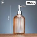 400ml Mulitfunction Manual Liquid Soap Dispenser Colorful Clear Glass Hand Sanitizer Press Empty Bottle For Travel Bathroom Supp. 