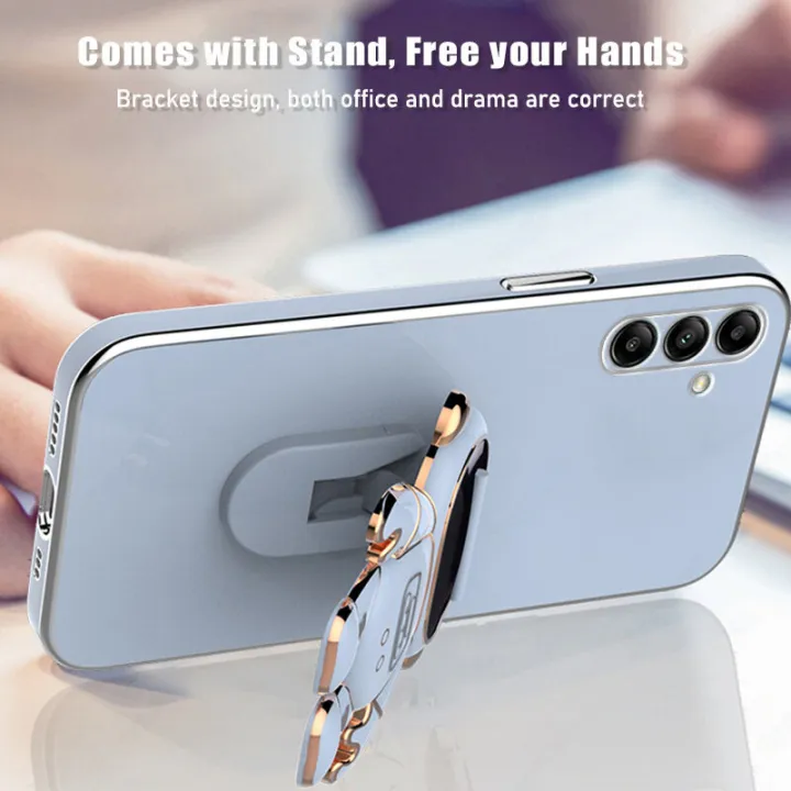 New%20Phone%20case%20For%20Samsung%20Galaxy%20M14%20Back%20cover%20Luxury%20Astronaut%20Foldable%20Stand%20Soft%20Silicone%20TPU%20Electroplating%20Straight%20Edge%20Casing%20Shockproof%20All-inclusive%20lens%20With%20Bracket%20Back%20Cover%20samsung%20-%20Image%205