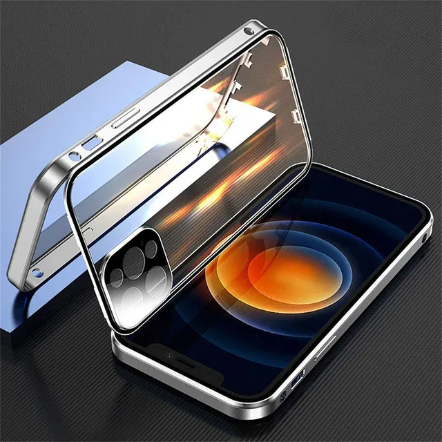 360%C2%B0Full%20Protection%20Metal%20Magnetic%20Double%20Sided%20Glass%20Snap%20Lock%20Case%20For%20iPhone%2015%20Pro%20Max%2014%2012%2011%2013%20Pro%20Max%20Plus%20Bumper%20Cover%20-%20Image%207