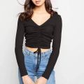 Women's and Girls' for Fashionable Cotton Short Body Full Sleeve Crop Top Blouse [ Fashion]. 