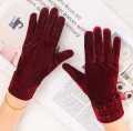 Super Stylish Velvet Hand Gloves For Women. 