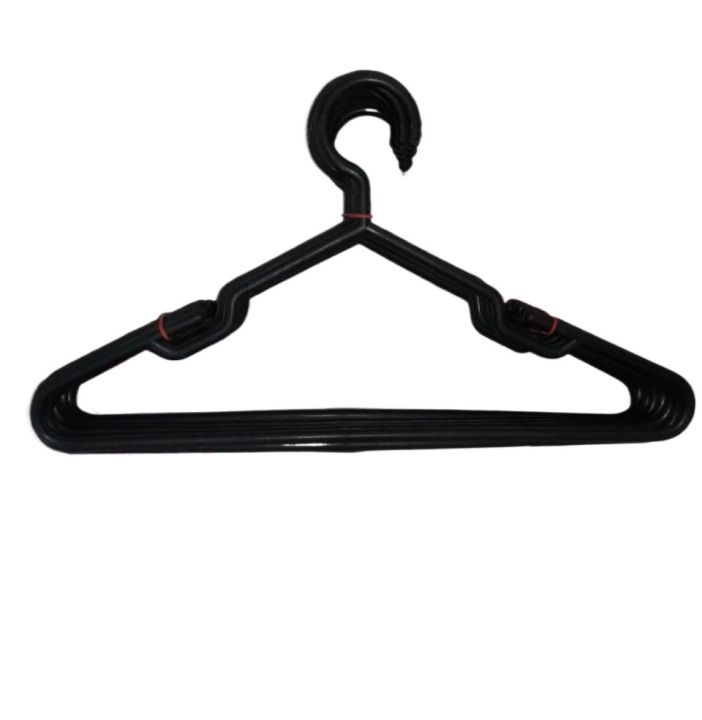 New%20plastic%20hanger%2012%20pcs%20-%20Black%20-%20cloth%20hanger%20-%20Image%202