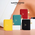 MATEYOYO Women's Wallet Card Holder Simple Fashion Purse Female Short Wallet Ladies Money Bag Chic Card Holder Small and Ultra-Thin Exquisite High-End Credit Vintage Card Holder. 