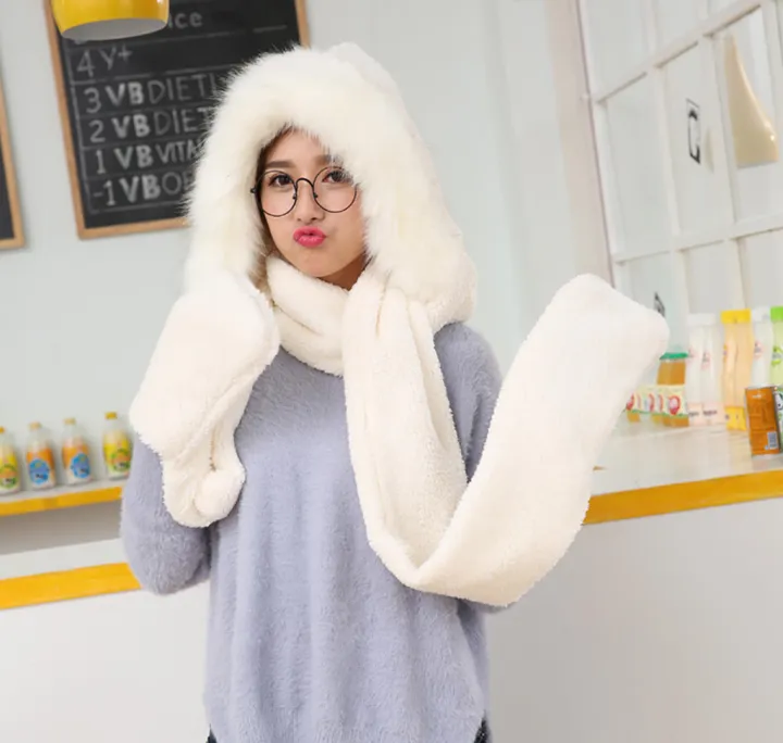 Women%20Thick%20Wool%20collar%20Hat%20Ear%20Protectors%20Warm%20Plush%20Hat%20Scarf%20Gloves%20Set%20-%20Image%205