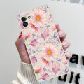 Samsung Galaxy A32 White Flowers Silicone Phone Case. 