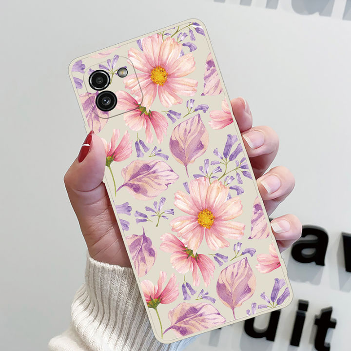 Samsung%20Galaxy%20A32%20White%20Flowers%20Silicone%20Phone%20Case%20-%20Image%202