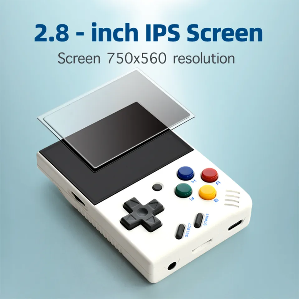 Miyoo Mini V4 Handheld videogameconsole, 2,8 inch IPS-scherm, retro video met 128 GB kaart en 11.000 games, ingebouwd open source-systeem, draagbare retro gameconsole (wit, 128G Miyoo Mini V4 Handheld videogameconsole, 2,8 inch IPS-scherm, retro video met 128 GB kaart en 11.000 games, ingebouwd open source-systeem, draagbare retro gameconsole (wit, 128G