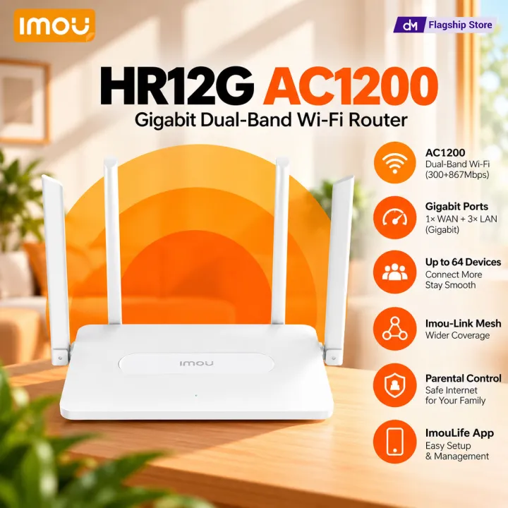 Imou%20HR12G(Gigabit%20LAN)%20AC1200%20Dual%20Band%20Smart%20Wi-Fi%20Router%20-%205dBi%204x%20High%20Gain%20Antennas%20-%20867Mbps%20at%205GHz%20and%20300Mbps%20at%202.4GHz%20-%20White%20-%20Image%202