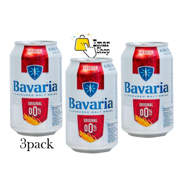 Bavaria Non Alcoholic Malt Drink 330ml (Can) (Orignal) - 330 ml - 3pack