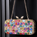 Evening Bag   Handbag Rhinestone Clutch Wedding Purse Resin Inlay Bag. 