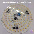 Ultra Bright Warm White Input AC 220V 50W Integrated IC Driver SMD LED Water Proof 50Watt Round LED Board 112mm - Rgb Led Strip Light - Rgb Light. 