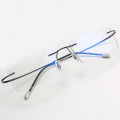 Man Rimless Reading Glasses Women Blue Light Blocking Read Glasses HD Lenses Presbyopic Eyewear Half Frame Presbyopia Eyeglasses.