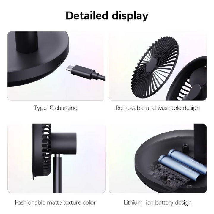 Xiaomi%20SOLOVE%20F5%20Rechargeable%20Desktop%20Fan%204000mAh%20USB%20Portable%20Table%20Fan%20Silent%20Cooling%20Fan%203%20Months%20Warranty%20-%20Image%207