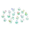 【Online】 St.kunkka 10set Three-Dimensional Tulip Flower Beads Transparent Beads Tulip Shape Beads with Leaves Flower Beads For DIY Beaded Bracelet Necklace. 