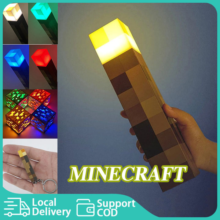 Minecraft Torch Light LED Ore Light USB Charging Three-speed adjustment ...