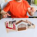 Horse Stable Playset Horse Clubs with Horseman Horses Toy for 3 4 5 6 7 Year Old. 