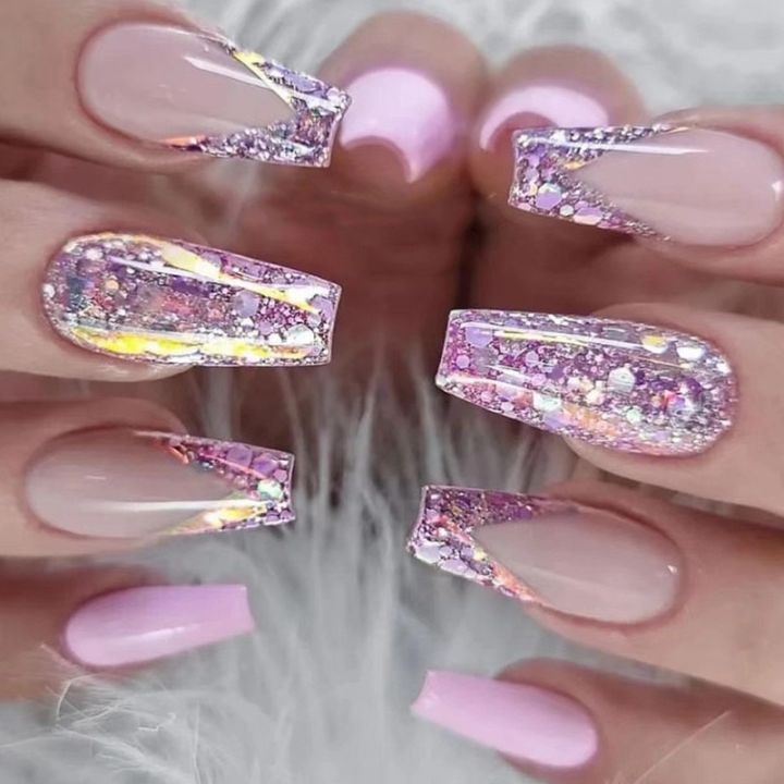 24pcs%20Purple%20Nails%20Long%20Coffin%20Sweet%20Cool%20Ins%20Style%20Nail%20Art%20Black%20Star%20Design%20Press%20On%20Nail%20Tips%20Full%20Cover%20Finished%20Nails%20Honoria%20-%20Image%205