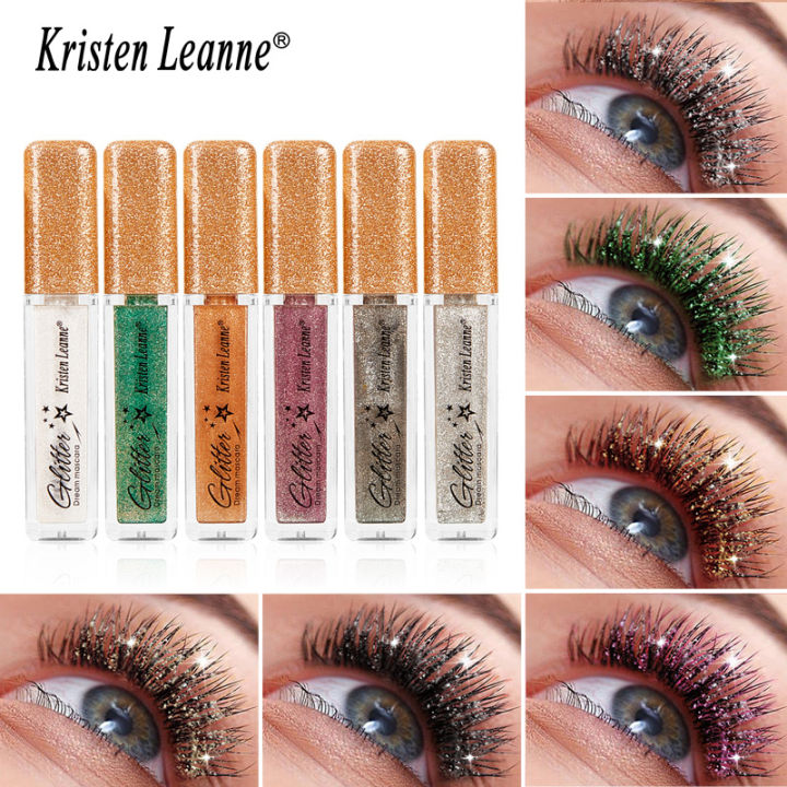 Kristen Leanne cross-border Amazon sparkling sparkling diamond colored pearlescent glitter mascara